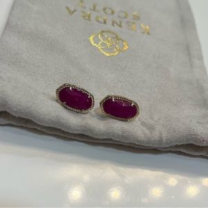Kendra Scott Ellie in Maroon Jade & Gold